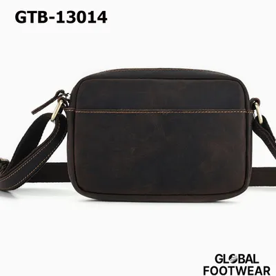 Men's Bag, Genuine Leather Retro Crossbody Small Bag