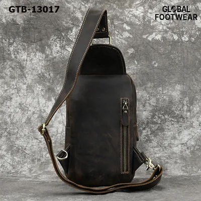 Men's Genuine Leather Crossbody Commuting Outdoor Bag