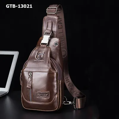 Men's Genuine Leather Chest Bag