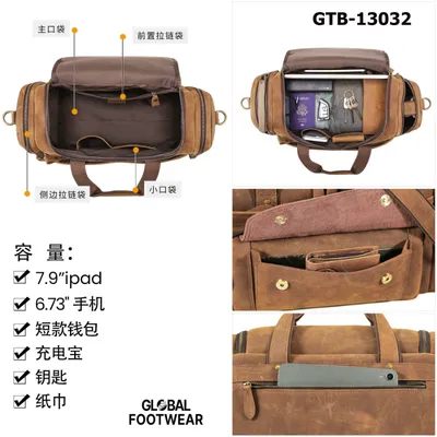 Top Grain Genuine Leather Premium Large CapacityTravel Bag