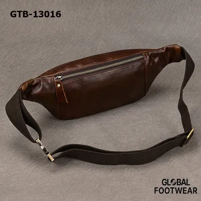 Genuine Leather Waist Bag Mobile Phone Bag for Men 