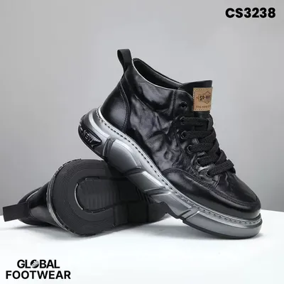 Men's Sports Genuine Leather British  and Leisure Leather Shoes