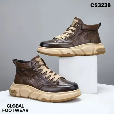 Men's Sports Genuine Leather British  and Leisure Leather Shoes