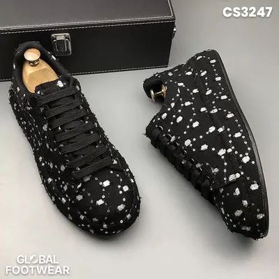 European Men's Thick-Soled White Shoes