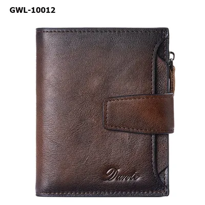 Genuine Leather RFID anti-theft Men's short wallet