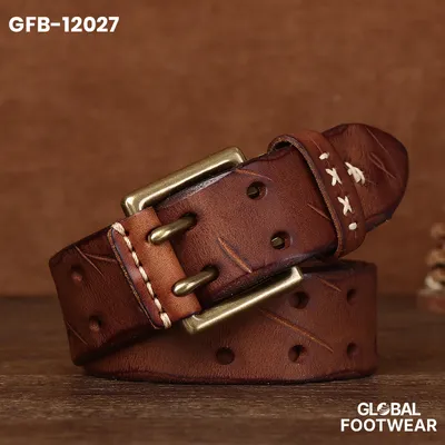 Men's Genuine Leather Retro Buckle Belt