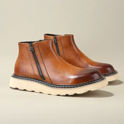 Genuine leather High Platform Martin Boots
