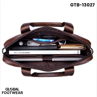 Men's Genuine leather Captain Niu briefcase  business houlder Bag