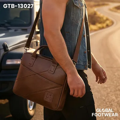 Men's Genuine leather Captain Niu briefcase  business houlder Bag