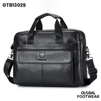 Men's Genuine Leather Business Briefcase Computer Portable Shoulder Bag