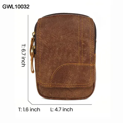 Genuine Leather Matte Belt Bag