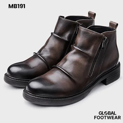 Men's British Cowhide Leather Martin Boots