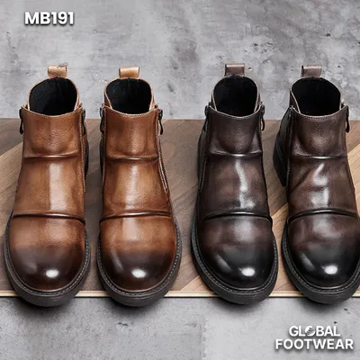Men's British Cowhide Leather Martin Boots