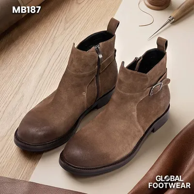 Men's Retro Suede Ankle Martin Boots