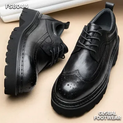 Men's Genuine Cowhide Thick-Sole Height-Increasing Shoes