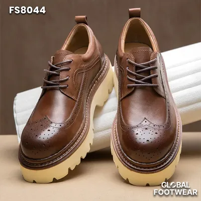 Men's Genuine Cowhide Thick-Sole Height-Increasing Shoes