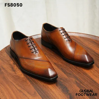 Men's British Genuine Leather Brogue Oxford Shoes