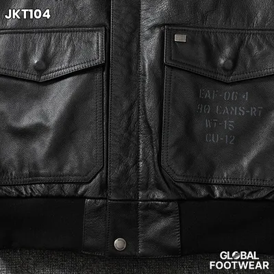 American Style Embroidery Pure First Layer Cowhide Leather Jacket