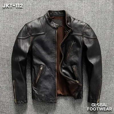 Men's Genuine Horsehide Motorcycle Leather Jacket