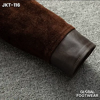 Men’s Top Grain Farmer Style Vintage Suede Leather Jacket