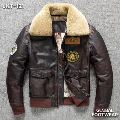 Men’s Genuine Leather & Cotton Lining G-1 Premium Flight Jacket
