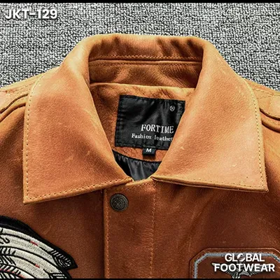 Men’s Genuine  Leather Vintage 1.8mm Flight Jacket