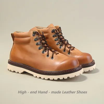 Men's British Style Short Retro Cowboy Martin Boots 