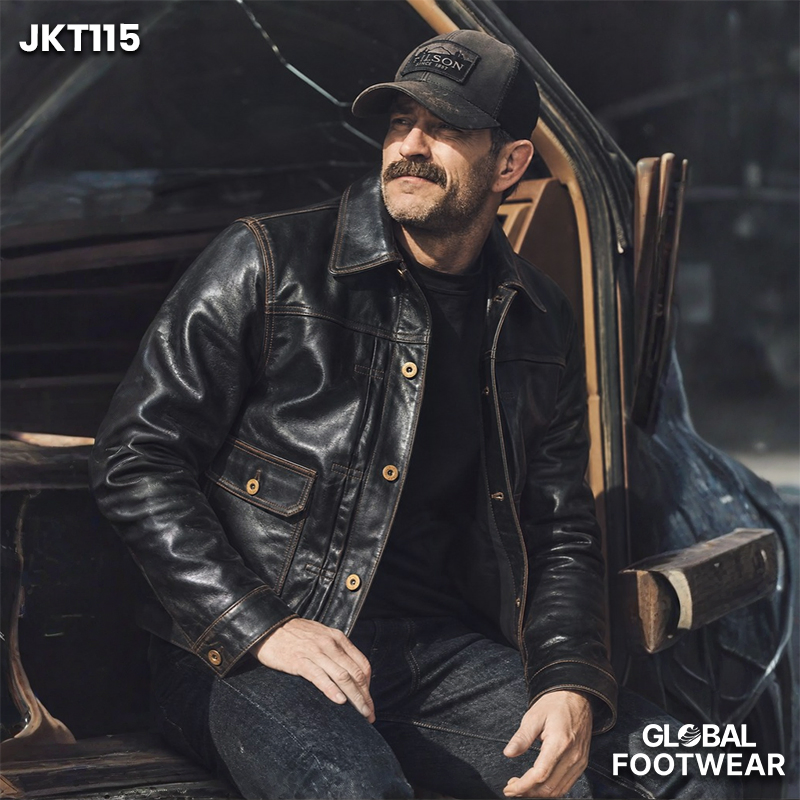 506 Hand-Rubbed Men's Genuine Leather Jacket