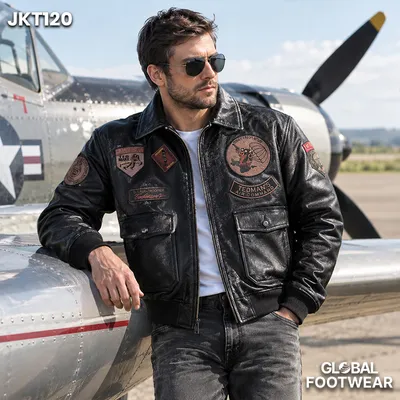 Men's Genuine Leather G1 Sheepskin Air Force Pilot Leather Jacket