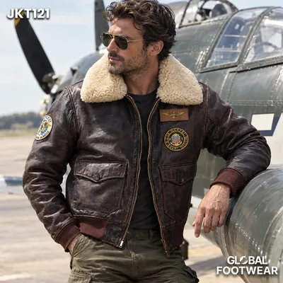 Men’s Genuine Leather & Cotton Lining G-1 Premium Flight Jacket