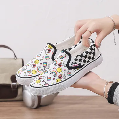 Mario Pattern Checkered Sneakers