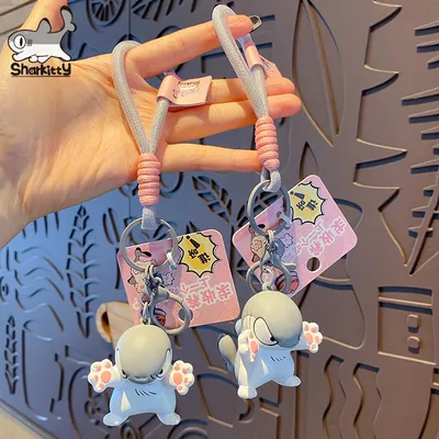 Little Shark Cat Keychain