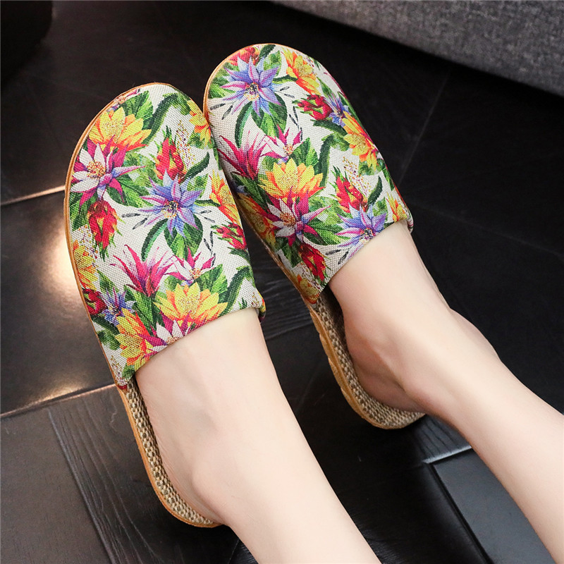 Sweat Absorbing Linen Slippers