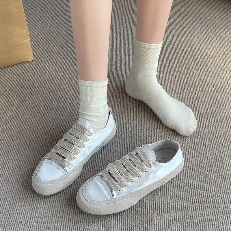 Silk Satin Canvas Shoes