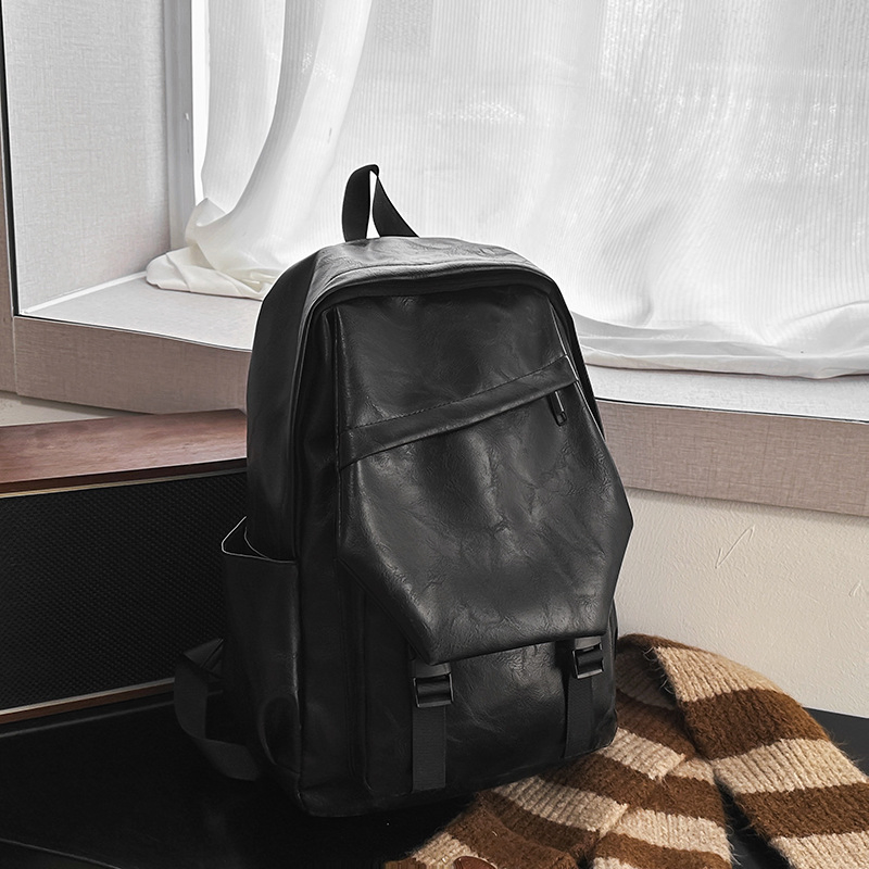Hong Kong Style Soft Leather Backpack