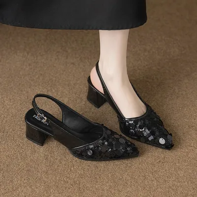 Shiny Leather Sandals