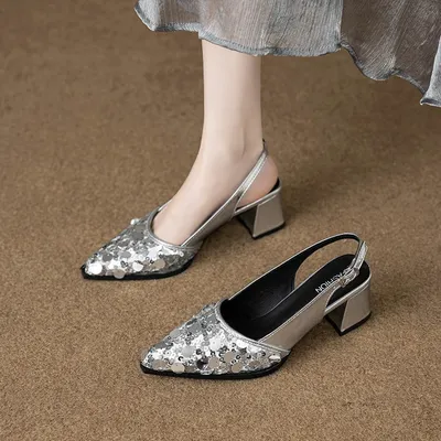 Shiny Leather Sandals