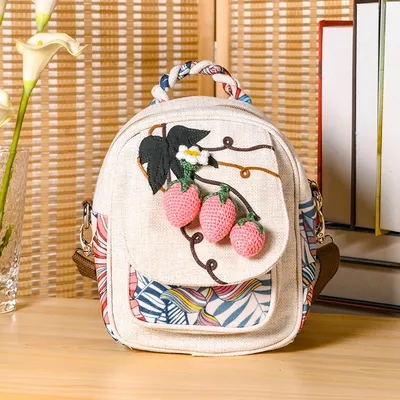Floral Embroidery Backpack