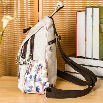 Flower House Embroidress Casual Backpack