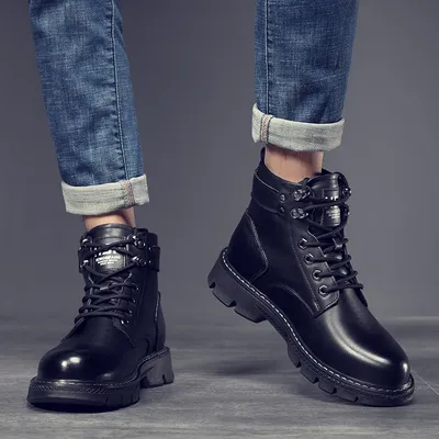 WARM LEATHER WINTER TACTICAL COMBAT BOOTS