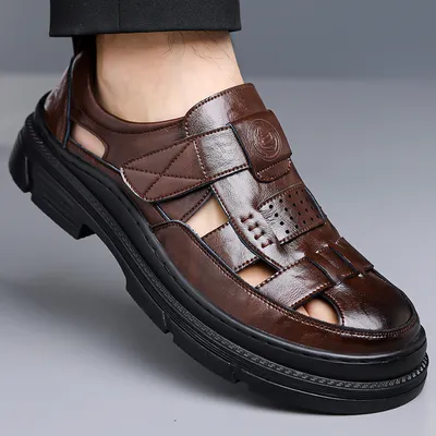 NEW OULUN BREATHABLE LEATHER CASUAL SANDALS