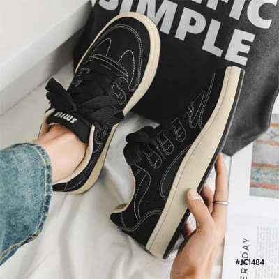 Breathable Lace Up Versatile Canvas Shoes