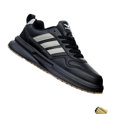Premium Leather Sports Lace Up Casual Sneakers 