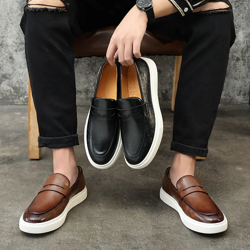 Premium Leather Soft Sole Business Loafers Shoes