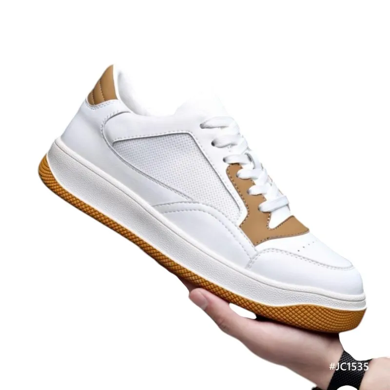 Genuine Leather Breathable Sneakers For Men