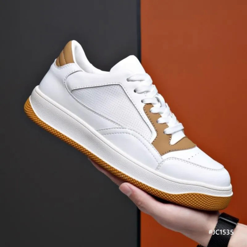 Genuine Leather Breathable Sneakers For Men