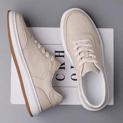 TOP-GRAIN COWHIDE MEN'S CASUAL SHOES 1550OW