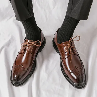 BUSINESS BREATHABLE SOFT SOLE LEATHER SHOE A7785BR