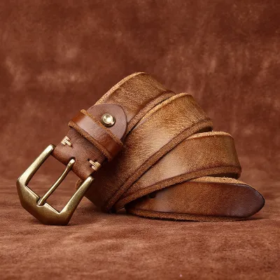 RETRO COWHIDE WASHED BELT 0550Kh
