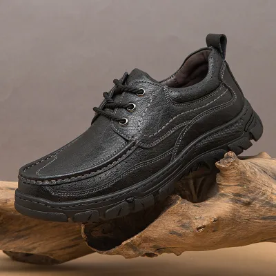 COWHIDE HAND-STITCHED CASUAL SHOE GB-5069